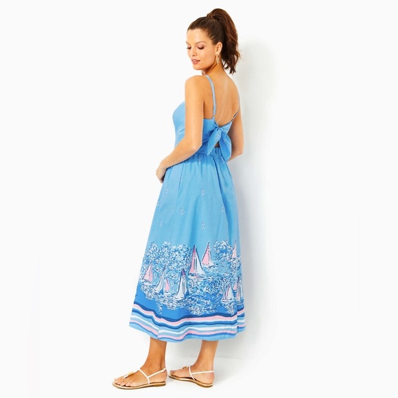 Lilly Pulitzer Charlese Halter Midi Dress, Size 8, NWT - Picture 3 of 12